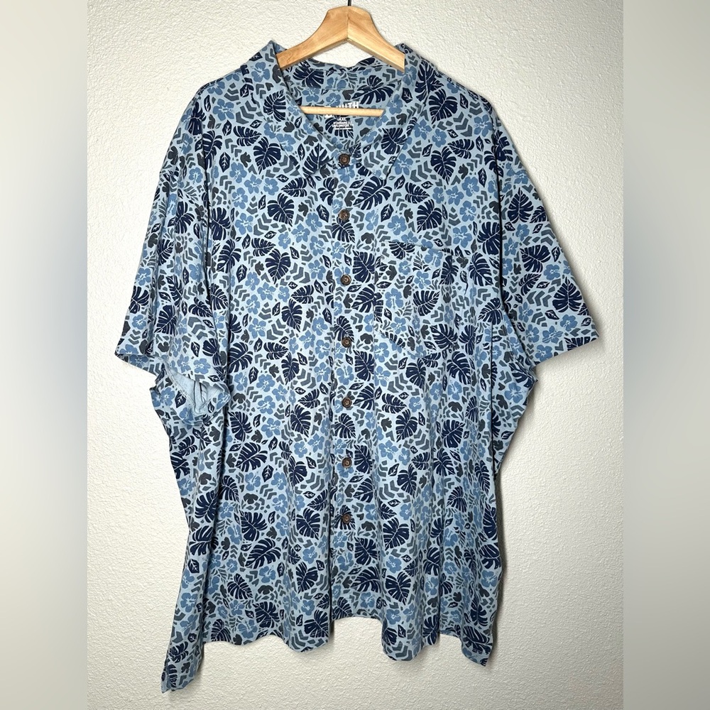 Duluth Trading Co Men’s Un-Longtail T Standard Fit Button Down Blue Size 4XL